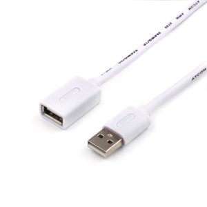 Verlängerungskabel USB 0,8 m (Am <=> Af, weiẞ)