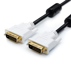 Kabel DVI 1.8 m (DVI-D Dual link, 24 pin, 2 Ferrite, Paket)