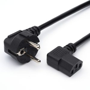 Netzkabel 1.8 m abgewinkelt 90° (0.75 mm2, Eurostecker)