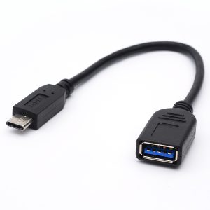 Adapter Type-C(m) <=> USB(f) v.3.0 (OTG), schwarz, 0.1 m
