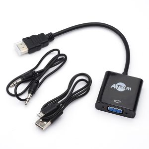 Adapter HDMI(m) -> Vga(f)+Audio(f)+microUSB(f), 0.1 m